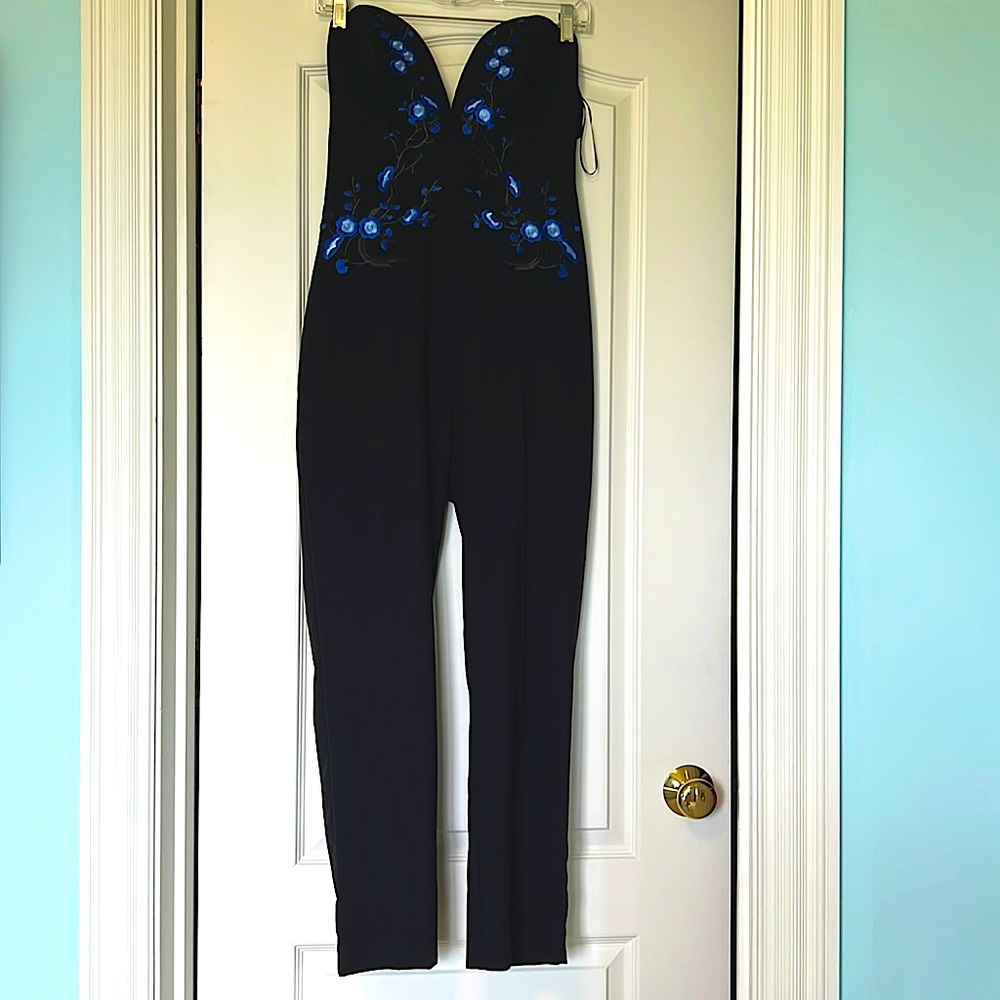 Heart shape strapless jumpsuit